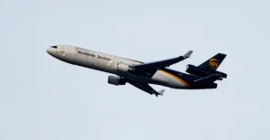 UPS MD-11 ascends from PHL en route to UPS facilities in Kentucky.