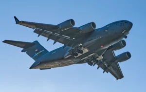 C-17 from Dover Air Force Base Air Mobility Command makes early morning landing at KILG on March 11, 2024.