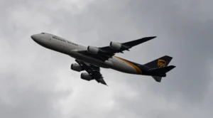 UPS Boeing 747-800 departs PHL for Germany.