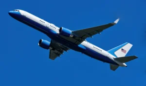 C-32 Air Force One departs KILG on April 22, 2024 bound for Joint Base Andrews.