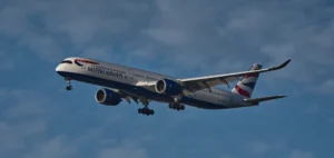 British Airways Airbus A350 completes a transatlantic flight.
