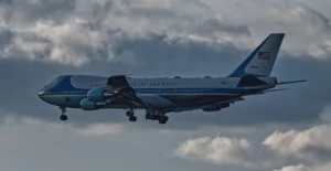 VC-25A Air Force One landing at PHL on October 8, 2024.