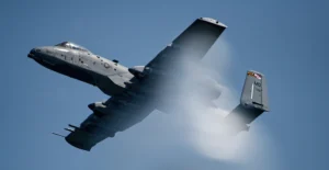 It's not just the F-22s and F-35s that can create their own weather. A Maryland Warthog plays with the atmosphere at the 2024 Ocean City Air Show.